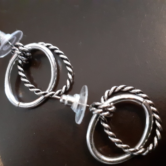 Post Hoop Earrings - Picture 2 of 3